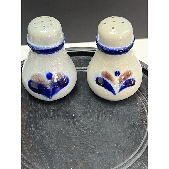 Goebel Merkelbach Salzglasur Jam Dish/salt an pepper Shaker Glazed Germany (716) - Picture 3 of 9